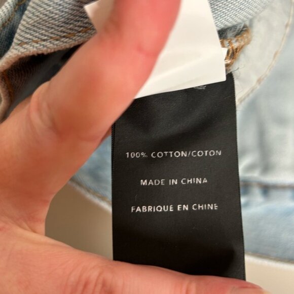 Women’s Denim Jean Jacket Distressed Light blue wash Oversized Size Small NWT - Picture 14 of 15